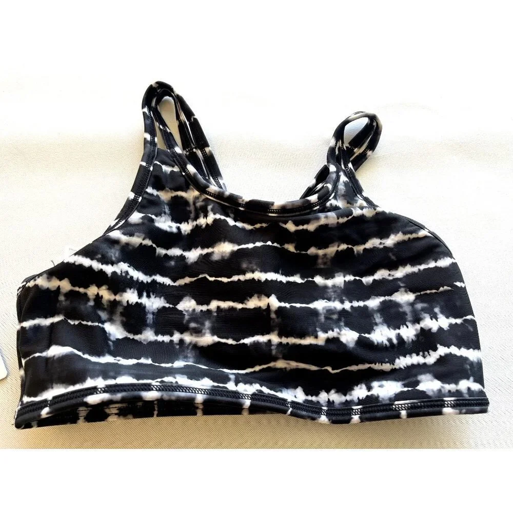 NWT Athleta Girl Reversible Camo Tie Dye Bikini Top